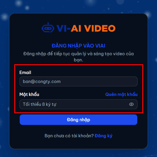 Form đăng nhập